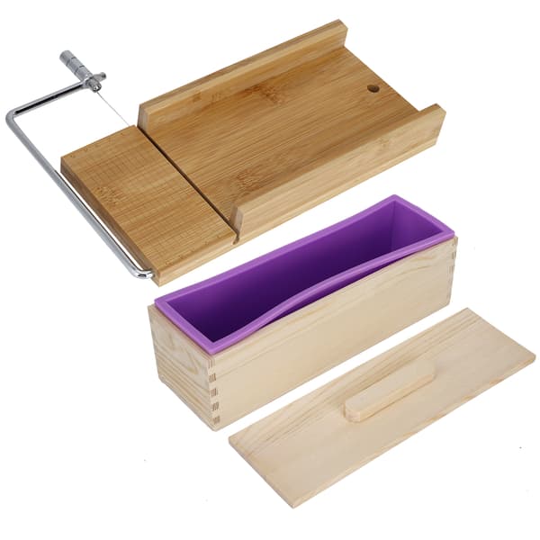 DIY Handmade Soap Candle Bread Making Mold Cutter Set Kitchen Accessories (Cutting Board Box with Lid)