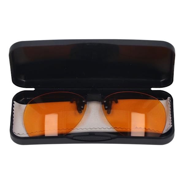 Clip On Glasögon Effektivt blått ljus blockerar 180 grader vertikalt Flip Portable Orange Glasögon Cliplins för dator rund
