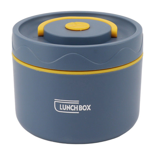 550 ml rustfrit stål isoleret Bento Lunchbox Stabelbar 2-lags rund Bento Lunchbox Rustfrit stål Lækagesikker madbeholder isoleret stil, dybhavsblå