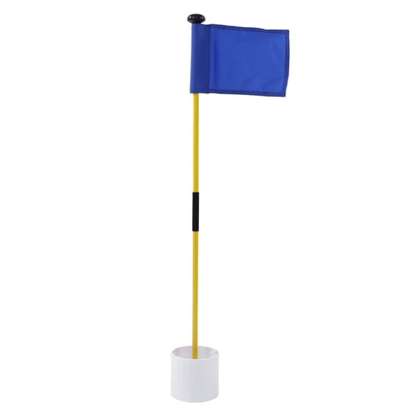 Training Golf Hole Pole Cup Flagstick Removable 2-Section Golf Putting Green Flagstick Blue