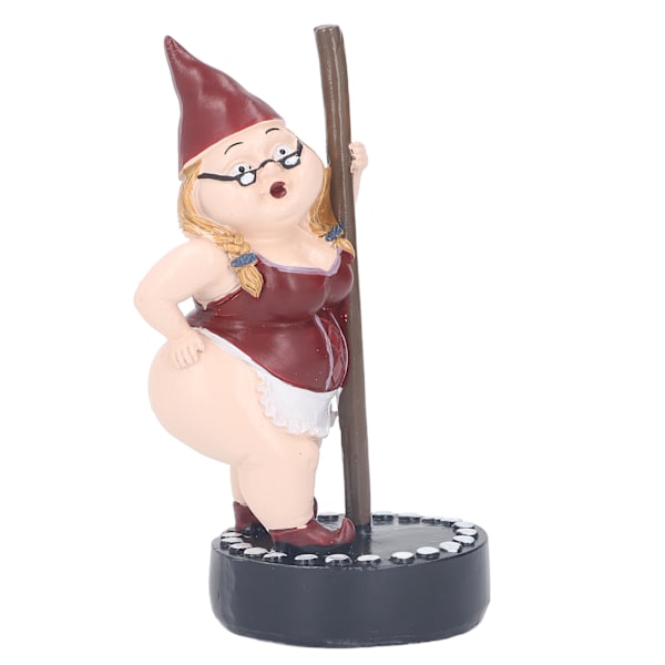 Pole Dancing Gnome-statue Dekorativ realistisk harpiks Pole Dancer Gnome-statue for hager