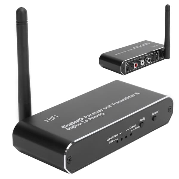 Koaksialomformer Trådløs digital DAC til analog lydadapter med Bluetooth-mottaker D09