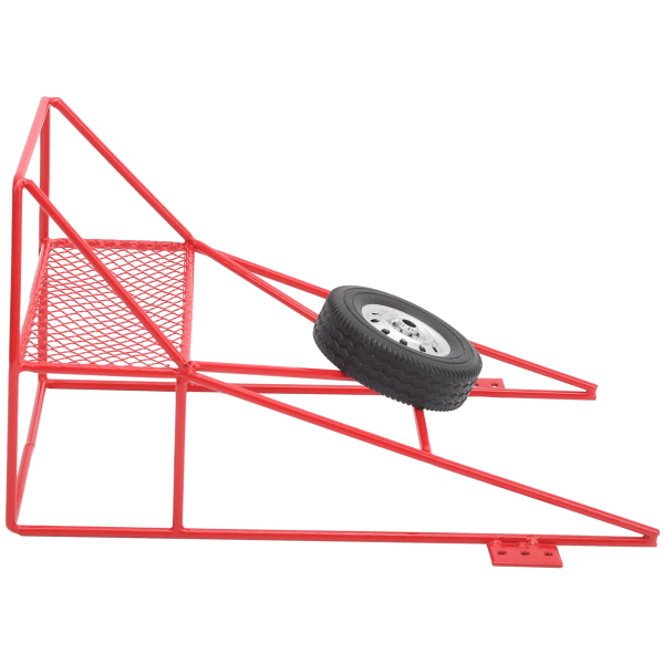 RC-metalli takakauha-kääntöhäkki vararenkaalla, kulutuskestävä WPL D12 1/10 RC-kuorma-autoille, punainen