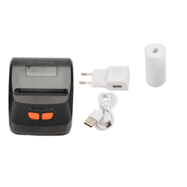 Thermal Printer Wireless Portable TYPE C Interface Visible Window Fast Printing Ticket Printer for Shipping Labels Black