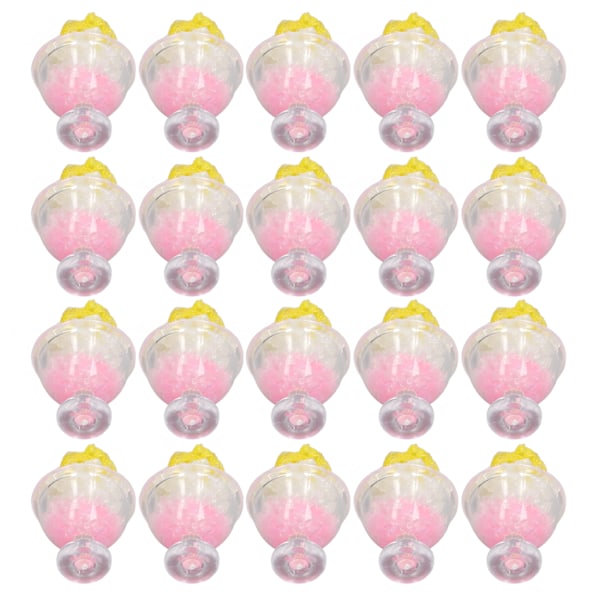 20 kpl 1:12 Nukkekodin Smoothie DIY Hauska Simuloitu Miniatyyri Smoothie Nukkekodin Koriste Tarvikkeet Keltainen ja Vaaleanpunainen
