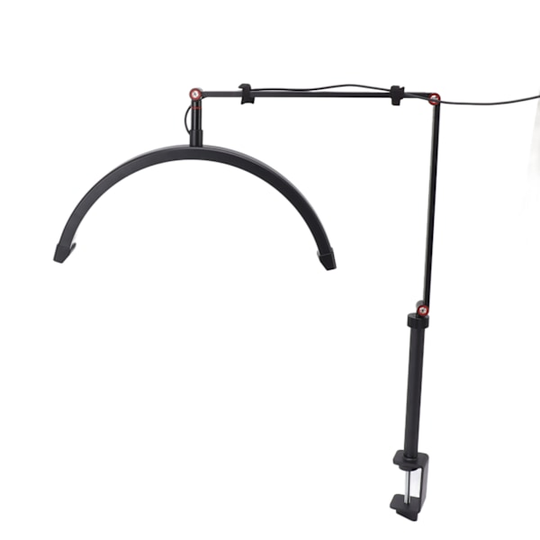 LED Halvmånelys Vippebordlampe 360 grader Rotation 3 Farve 10 Trin Dæmpbar Vippeforlængelse Skønhed Fyldlys 20W EU-stik 100‑240V
