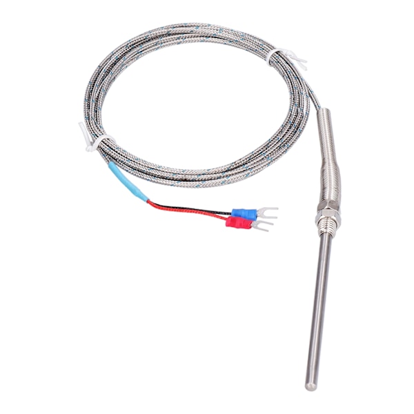 K Typ Temp Termoelement Temperatursensor Termisk sond Rostfritt stål 0~600℃ WRNT187(Röd Svart Linje Typ 4 Meter)