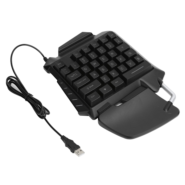 Enhånds Tastatur 35-Tasters USB Kablet Bærbar Mekanisk Gaming Tastatur med LED Baggrundsbelysning