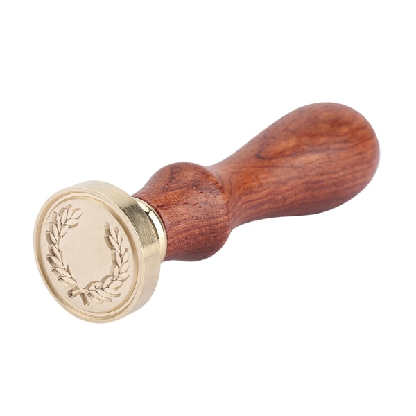 1. retro træforseglingsstempel Klassisk stempel til bryllupsinvitationer (091)