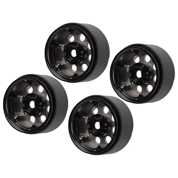 4st RC hjulfälg 1,9 tum aluminiumlegering stabil RC bil hjulnav för Axial SCX10 II III titan färg