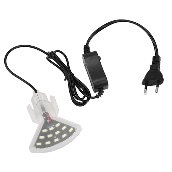 Akvarie LED-lys Aquarium LED Clip Hvidt lys til akvariebelysning EU-stik 220V
