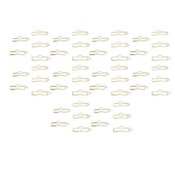 50 stk. Penneclips Multipurpose Elektroplettering Søde Form Metal Penneholdere til Notesbøger Journals Clipboard Billeder