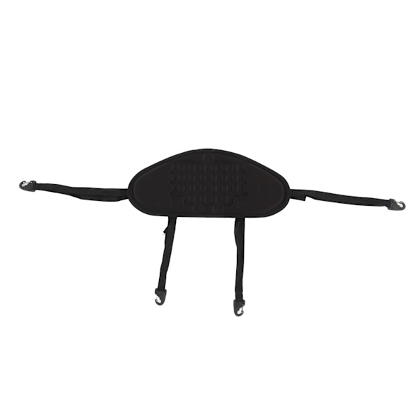 Kayak Backrest Professional Padded Comfortable Waterproof Canoe Backrest with Adjustable Strap Black
