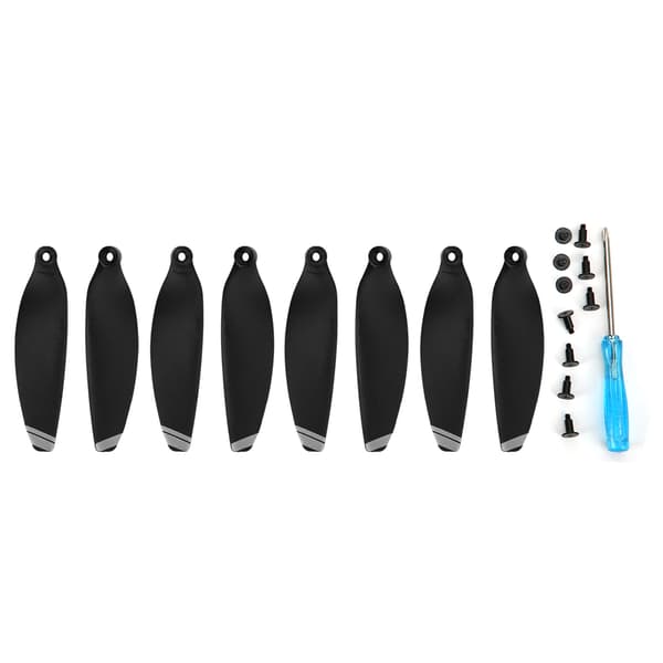 4 stk. Propellerbeskyttere 2 par 4726F Sorte Propeller Passer til MAVIC MINI Drone (Sølvkant)