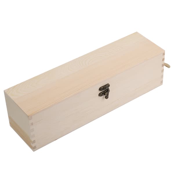 Single Bottle Red Wine Box Wooden Wine Packaging Box Carry Holder Gift