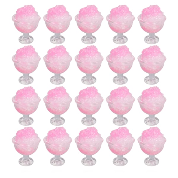 20 stk 1:12 Dukkehuss Smoothie DIY Sjov Simuleret Miniature Smoothie Dukkehuss Dekoration Tilbehør Rosa