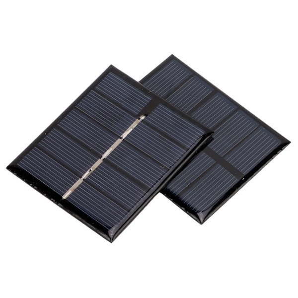 2 stk. solpaneler 0,5W 2,5V DIY Protable Polysilicon solpaneloplader til elektriske apparater med lavt strømforbrug