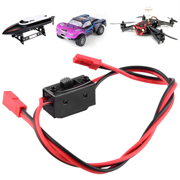 Ljuskontroll ESC Strömbrytare T Plugg hane Hona Switch Kabel för RC modell Bilbåt Flygplan