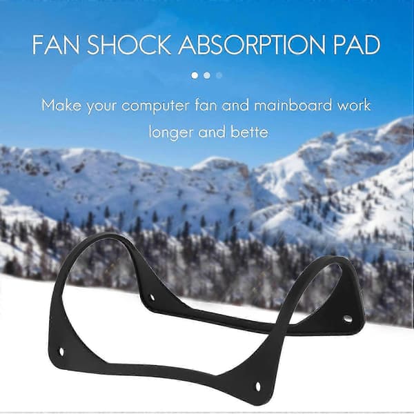 10 stk 140 mm vibrasjonsdempende silikonviftepakninger, støyreduserende puter for PC-datavifter Black 12cm x 12cm