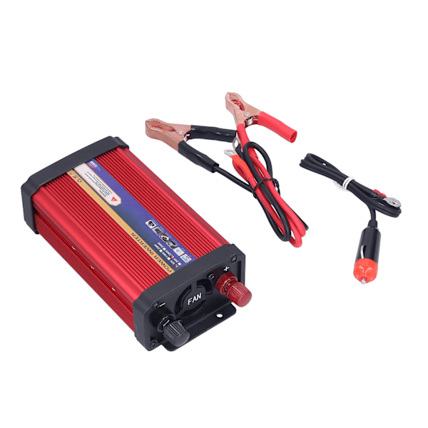 Billag Invertor for Bil Modifisert Sinus Bølge Konverter Dobbel USB-porter 650W Rask Lading for Arbeidsreiser 12V‑220V