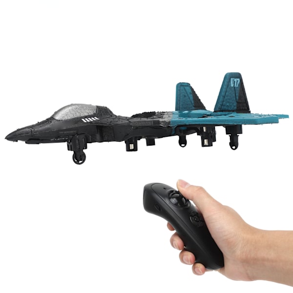 2,4 GHz Kids RC Glider Model LED-lys Stabil Flyvefjernstyring Planlegetøj med Propeller Blå 1 batteri
