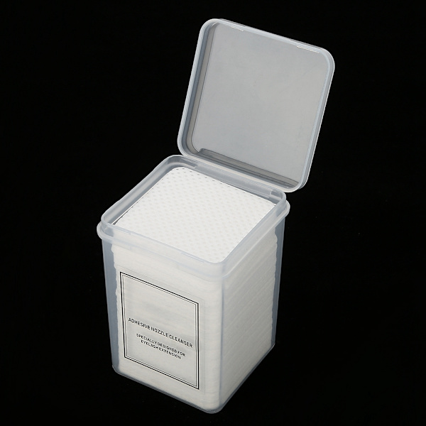 200 st/set Nagelbomullsdyna Papper Manikyr Polish Gel Remover Rengöringsmedel Torka luddfri bomullsdyna