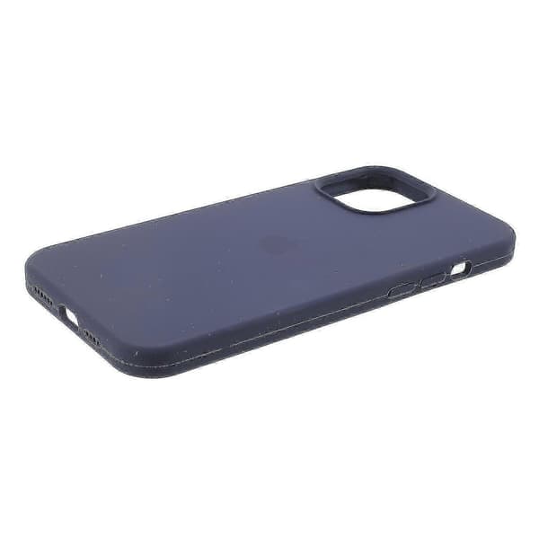 【LD】Silkeblød Solid Silikone Cover Kompatibel med iPhone 12 Mini Etui_Gave Kompatibel med G Dark blue