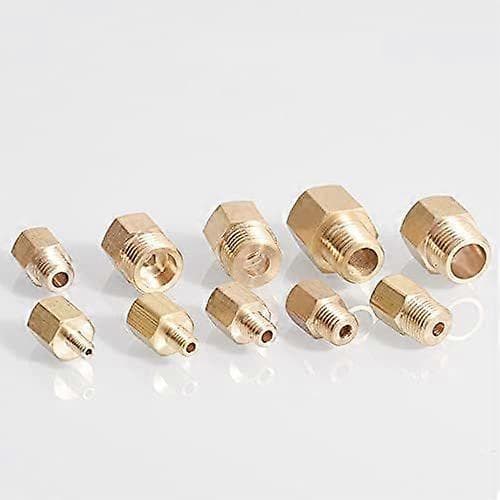 1 stk messing M8 M10 M12 metrisk 1/8\" 1/4\" 3/8\" BSP indvendigt til udvendigt gevind messingrør