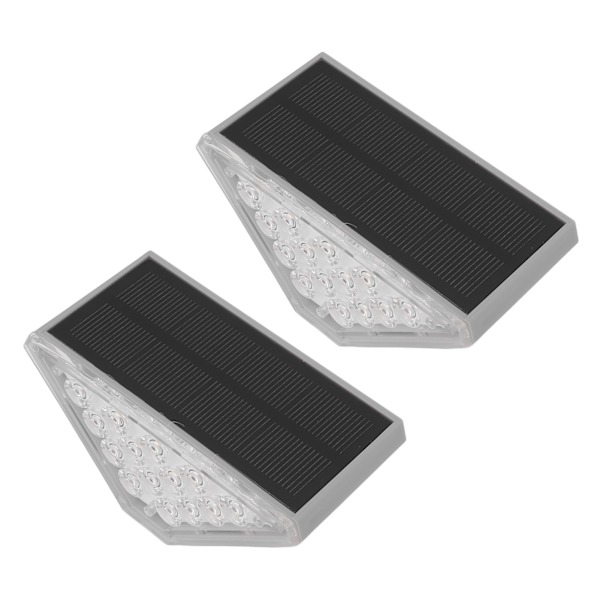 2 Set Solar Steg Lights Triangel Solar Stair Light IP68 Vattentät Utomhusbelysning Dekoration för Yard Veranda Patio