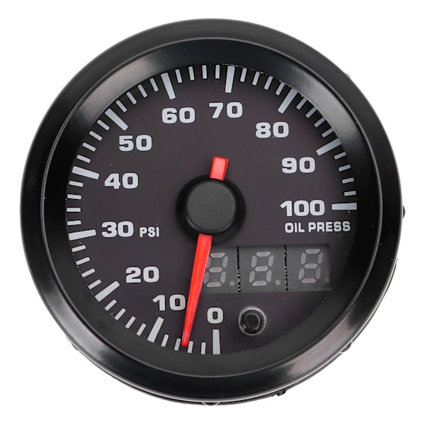 12V 2in oljetrycksmätare 0-100PSI meter 7 färger LED-skärm med sensor Universal för bil