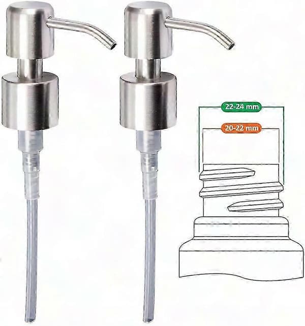 Högkvalitativ 24 mm borstad tvålpump - 2-pack