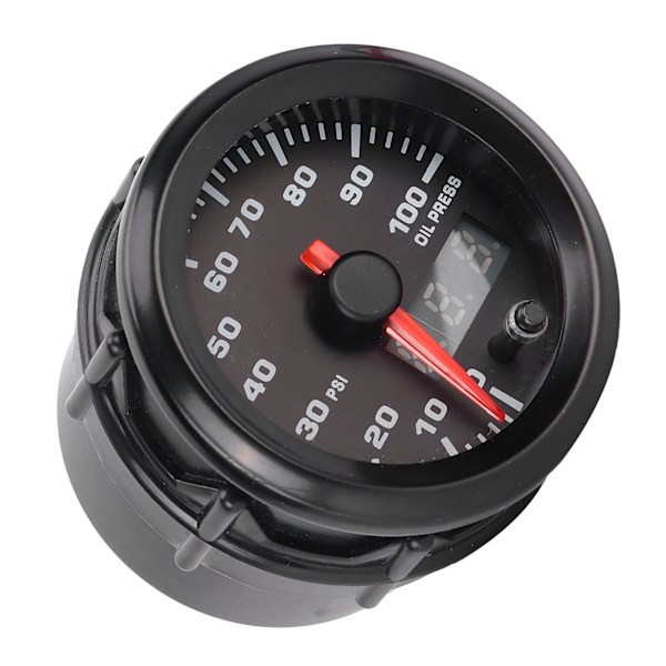 12V 2in oljetrycksmätare 0-100PSI meter 7 färger LED-skärm med sensor Universal för bil