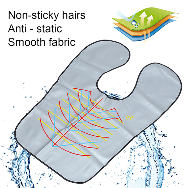 Vandtæt Frisørforklæde til Voksne Frisørsalon Frisørforklæde Cape Wrap Kort Stil