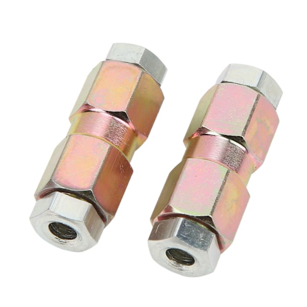 2 st bromsrörskopplingar 10 mm/0,39 tum inline han- och honmutter för 3/16 tum oljerör