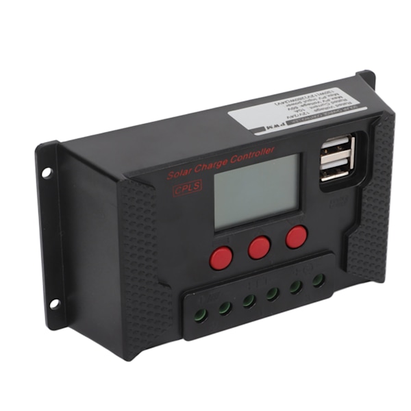 LCD PWM Solcellsladdningsregulator 12V 24V Automatisk Identifiering Solcellsladdningsregulator