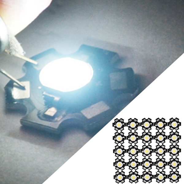 25 st hög ljus integrerad chip ljuskälla LED pärla spotlight glödlampa varm 3000-3200K