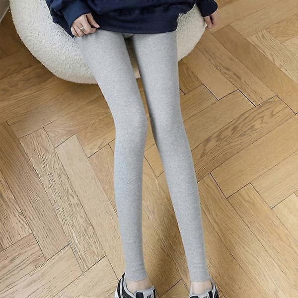 Supertjocka kashmirullleggings Kompatibel med kvinnor med hög elasticitet och hög midja Dark Gray L