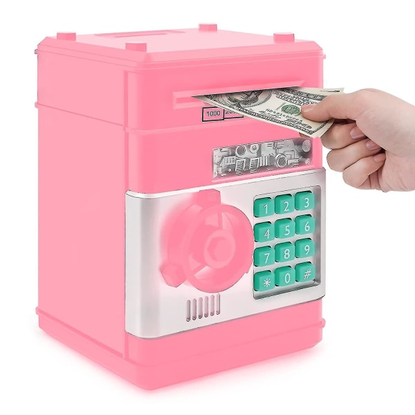 Säästöpossu koodilukko lapsille elektroninen pankkiautomaatti turvallinen kolikko Käteispankit Säästä oikeaa rahaa uusi versio
