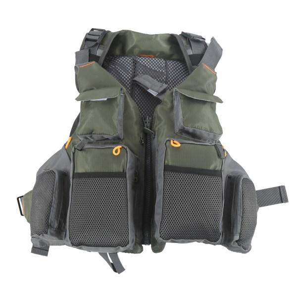 Fly Fishing Vest Multi Pocket Waistcoat Adjustable Fishing Life Jacket with Floating Pad