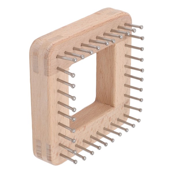 Mini firkantet strikkeværktøj med kroge Hæklet træbræt til tæppe Pandebånd Filt Sok 10x10cm