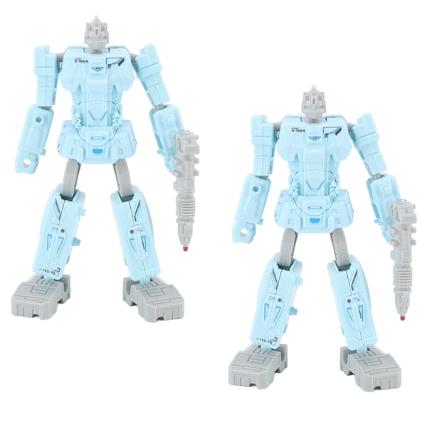 2 stk Transformerende Robotpenn Deformation Robotpenn Demonter Student Study Papirvarer Lys Blå