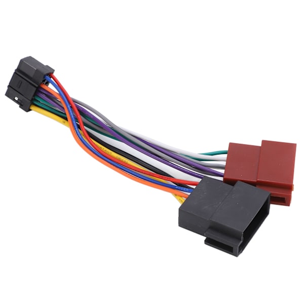 ISO Ledningsnettkontakt Adapterplugg 16-polet Bilstereo Radio Loom Utbytting for Alpine