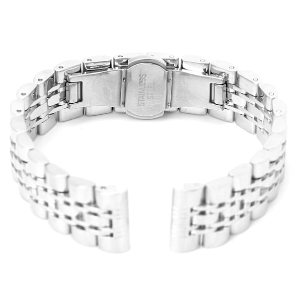 Byte av fjärilsspänne i rostfritt stål klockarmband med justerbar längd 16 mm / 0,6 tum