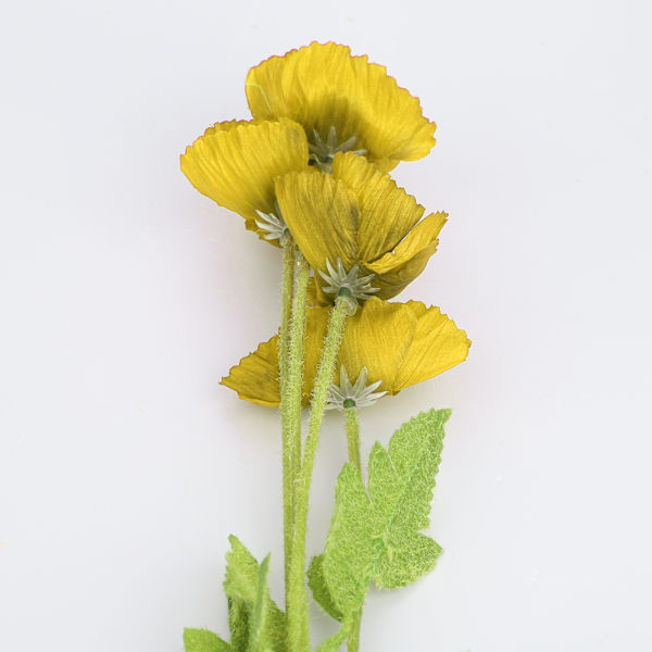 Kunstig blomst Dekorativ naturtro Elegant utseende Kunstig blomst for hjem stue bryllup gul