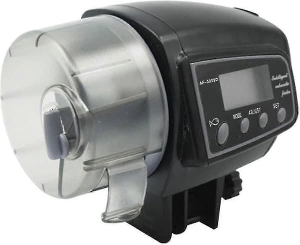 Automatisk fiskefoderautomat med LCD-skærm Akvarium Justerbar timer Intelligent dispenser