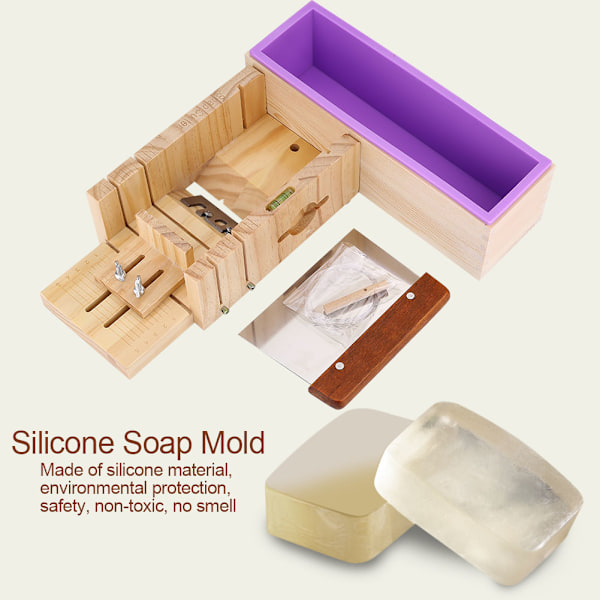 Silikon såpeform trekasse Cake Maker Cutting Slicer Cutter Making Tool