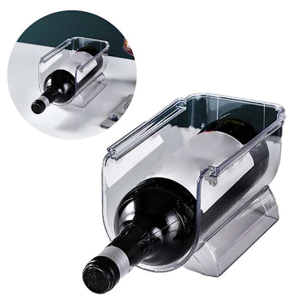 Vinflaskeholder Stabelbar Plast Transparent Water Bear Flaskeholder til Hjemmevisning 1 Flaske Transparent
