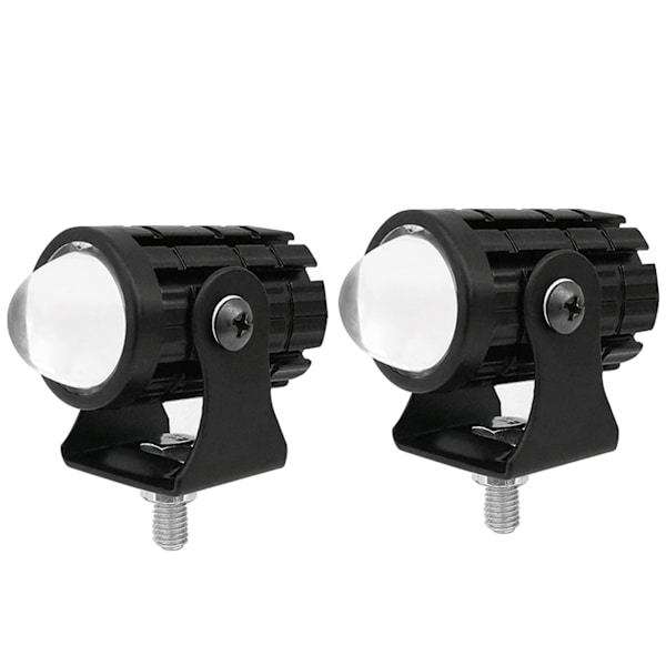 2 st LED-strålkastare för motorcykel med styrspak, högt/lågt ljus, dubbla färger, vattentät för lastbil, SUV, ATV, UTV, traktor