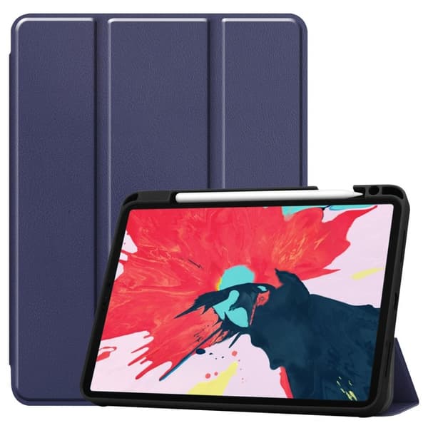 Kompatibel med iPad Pro 11\" Gen 1/2/3/4 Tredobbelt foldbart etui - Mørkeblå