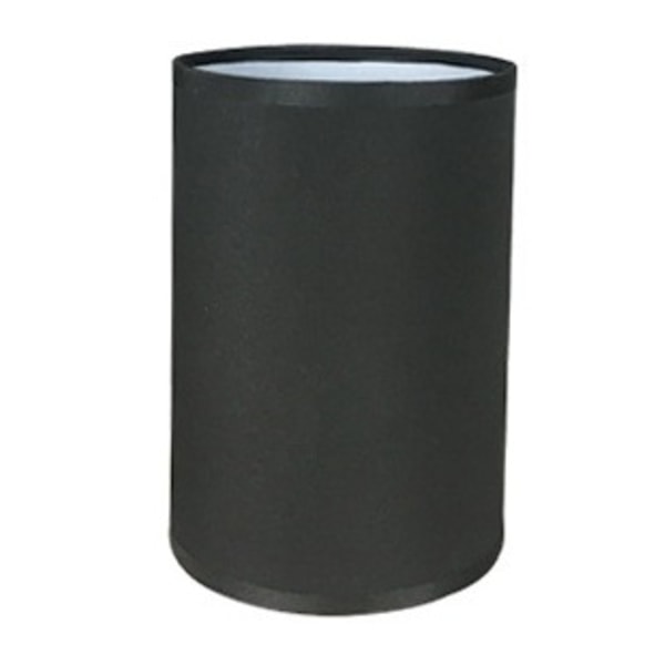 MINKUROW Handgjord cylindrisk lampskärm av linnetyg, för bordslampa, taklampa, golvlampa (svart, diameter 14 cm x höjd 20 cm)